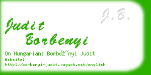 judit borbenyi business card